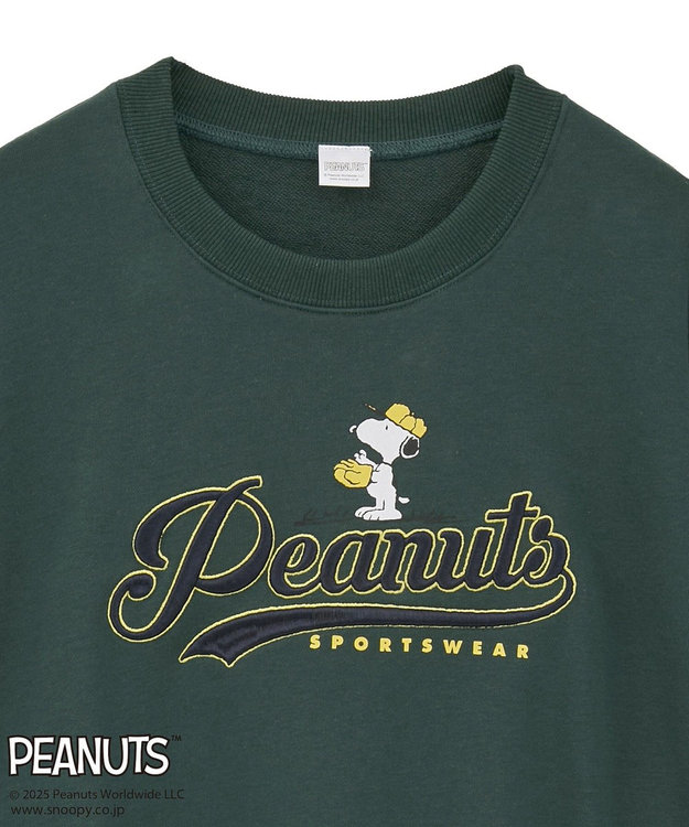Green Parks ■PEANUTS ベースボールスウェット Green