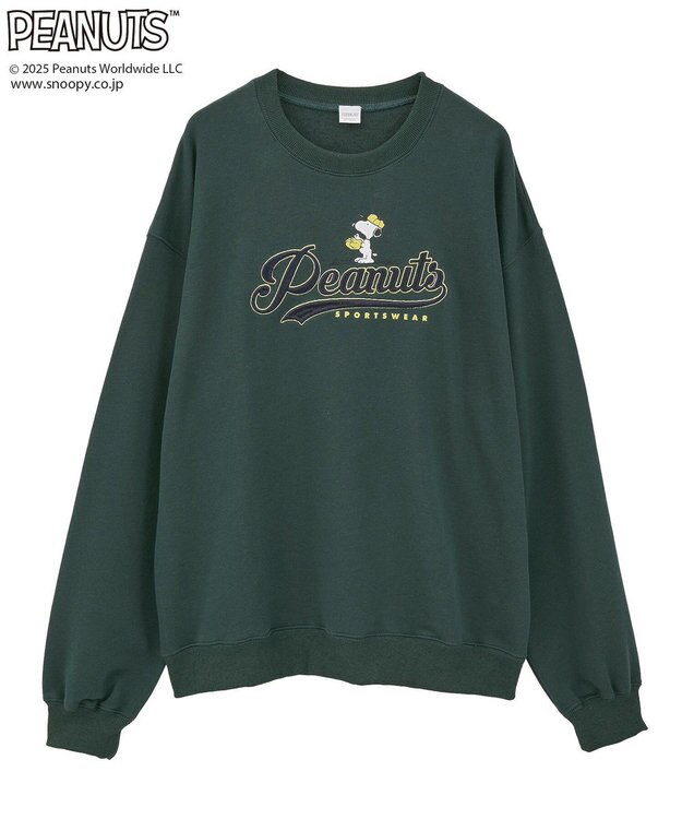 Green Parks ■PEANUTS ベースボールスウェット Green