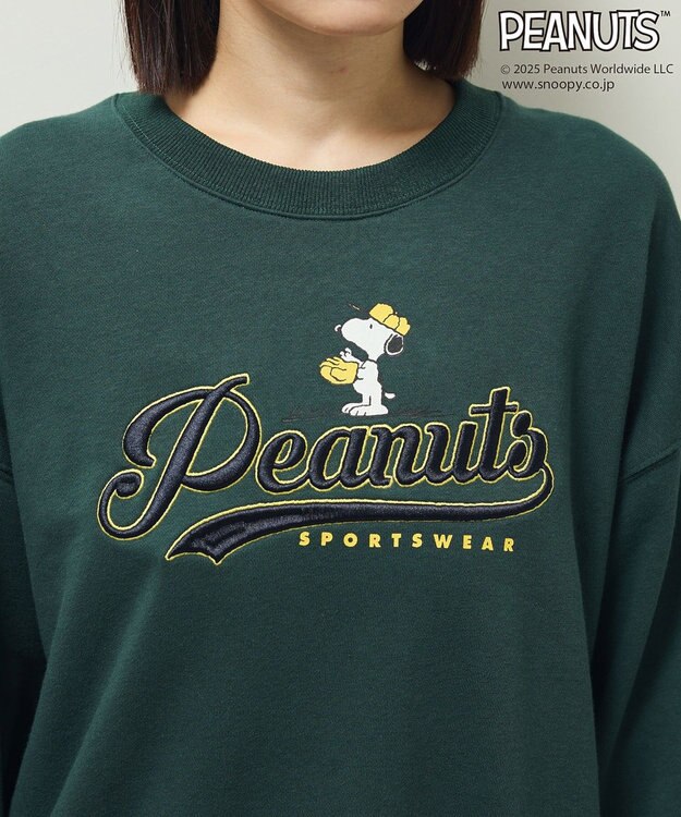 Green Parks ■PEANUTS ベースボールスウェット Green