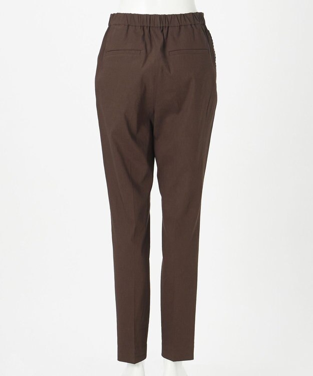 23区 【R(アール)】NALYAコンフォートリネン テーパードパンツ ダークブラウン系
