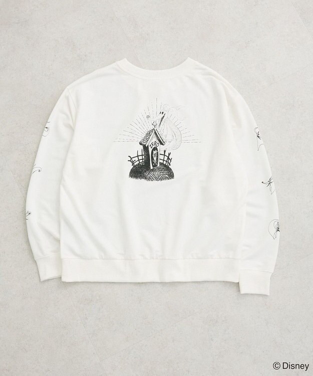 Green Parks ナイトメア／袖プリントミニ裏毛プルオーバー White