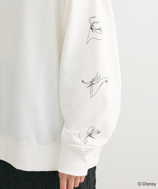 Green Parks ナイトメア／袖プリントミニ裏毛プルオーバー White