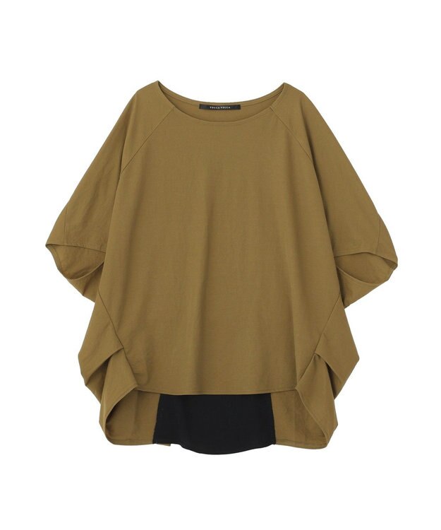 YECCA VECCA 異素材切替バックデザインプルオーバー Khaki