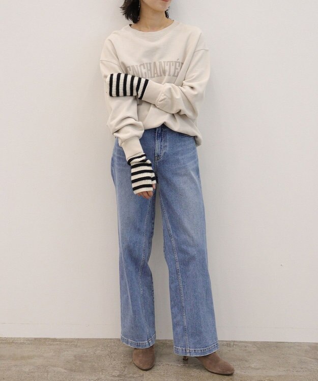 23区 ピュアカシミヤ アーム ウォーマー ホワイト系1