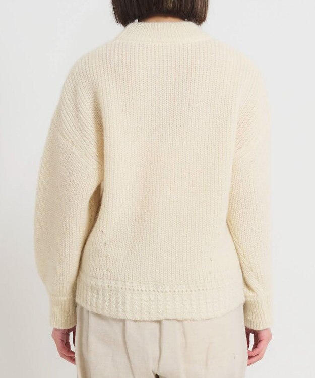 muuc 〈天然素材の上質なモヘヤ〉アルパカモヘヤ畦編みプルオーバー〈日本製〉 ホワイト