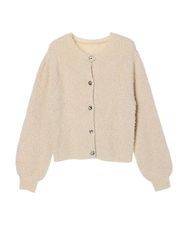 earth music&ecology カールヤーンカーディガン Ivory