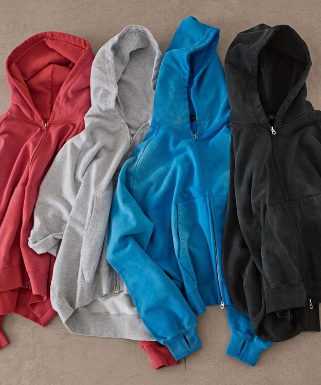 WEGO ショートZIPパーカー ブルーその他