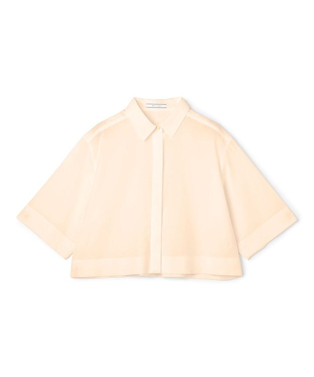 BEIGE， BAC / コットンシアー ショートレングスシャツ Peach