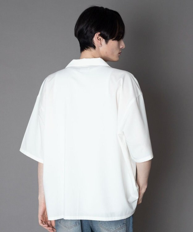 WEGO 【ユニセックス着用ITEM/SMLサイズ展開】 TRオープンカラーシャツ（SS） ホワイト