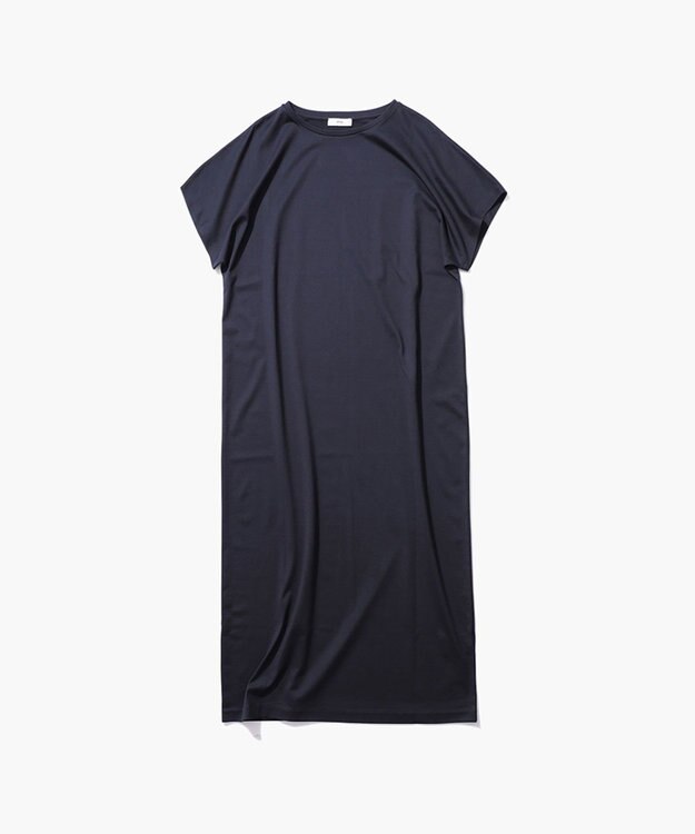 ATON SUVIN 60/2 | キャップスリーブワンピース NAVY