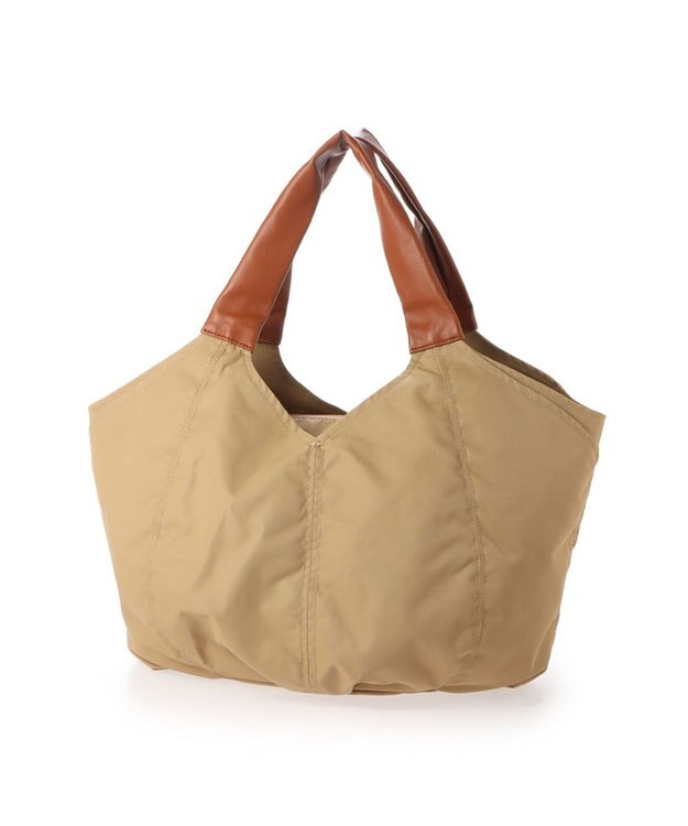 Y'SACCS リサイクルナイロン　ふんわりトート　Mサイズ ベージュ