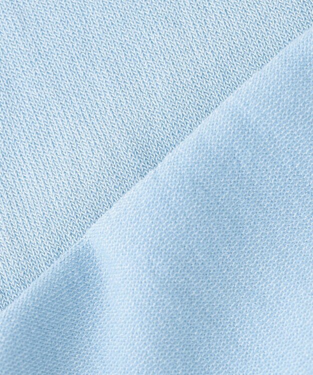 Feroux 【洗える・接触冷感・UVカット】ハートボタン7分袖 カーディガン スカイブルー系