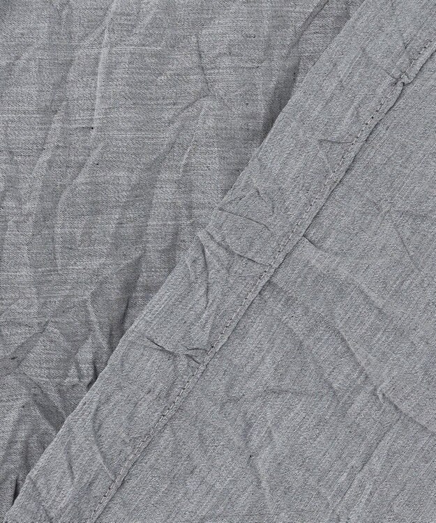 JOSEPH HOMME 【新素材】ランダムプリーツワッシャー　レギュラーカラー半袖シャツ ライトグレー系