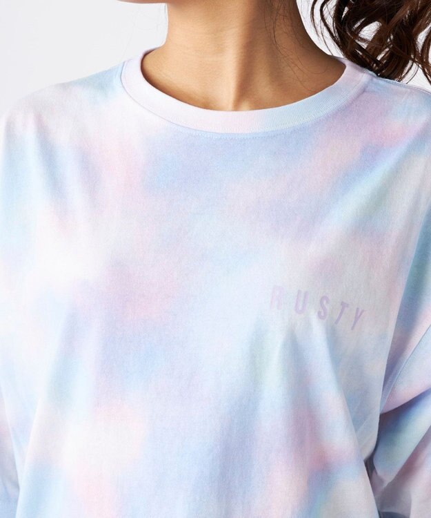 OP／FILA 【RUSTY】ニコちゃん×タイダイ柄半袖Tシャツ パープル