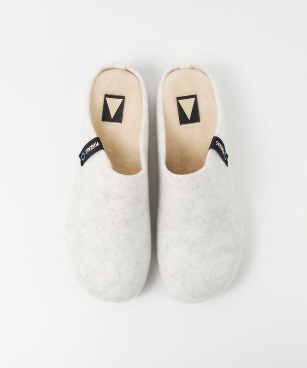BONTRE 【VERBENAS/ベルベナス】フェルトスリッパ/YORK F PET ホワイト