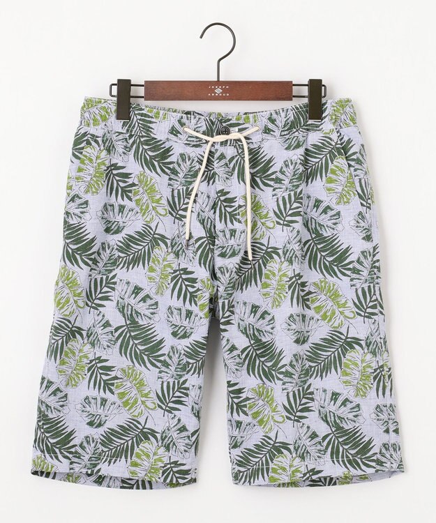 JOSEPH ABBOUD MOUNTAIN 【SPACE／UNISEX】リーフプリント イージーショートパンツ カーキ系5