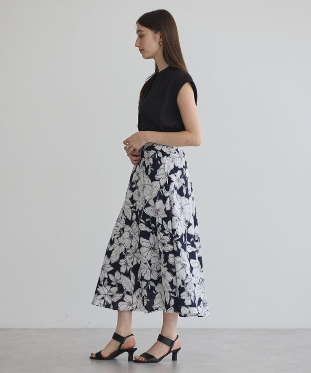 YECCA VECCA 【接触冷感】COOLバックピンタックブラウス Black