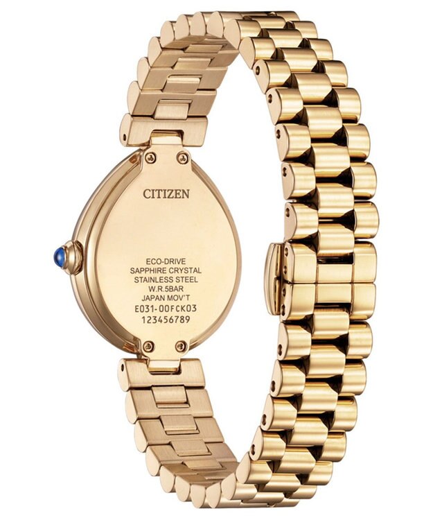 CITIZEN 【電池交換不要】ドロップ形状のジュエリーライクウオッチ EM1203-57X ウォームゴールド ウォームゴールド