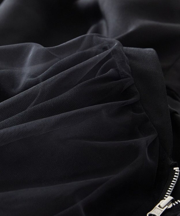 AMERICAN HOLIC リバーシブルシフォン×チュールブルゾン Black