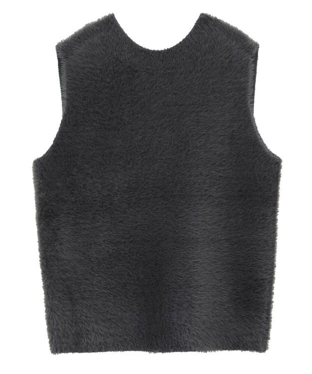 Green Parks シャギーＶネックニットベスト Gray