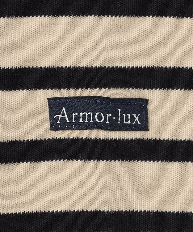 23区 L Armor-lux スムース カットソー ベージュ×ブラックボーダー