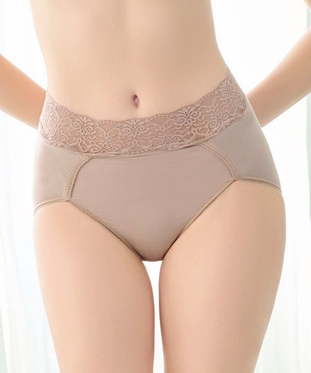 BRADELIS New York 【BRADELIS New York / 育尻・伸びる・綿混・深め】モモパンツ・ハイレグショーツ#303 シリーズ140万枚突破 補正ショーツ モカベージュ2