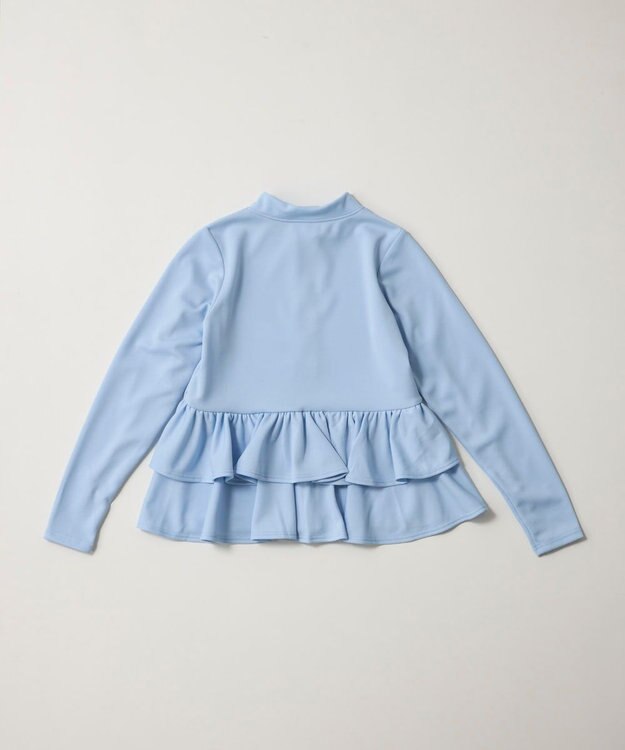 OP／FILA 【Ocean Pacific】フリル切り替えラッシュガード パーカー ブルー