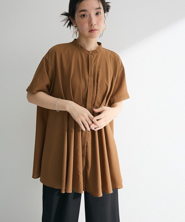 Green Parks 【WEB限定】ウエストタックシャツチュニックⅢ Camel