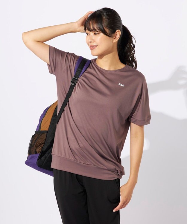OP／FILA 【FILA】水陸両用フィットネスウェア 2点セット ダークパープル