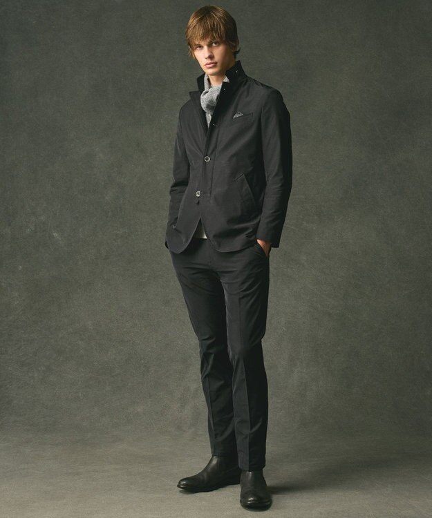JOSEPH ABBOUD 【ストレッチ/パウダータッチ/JAPANファブリック】アーティローザストレッチジャケット ブラック系