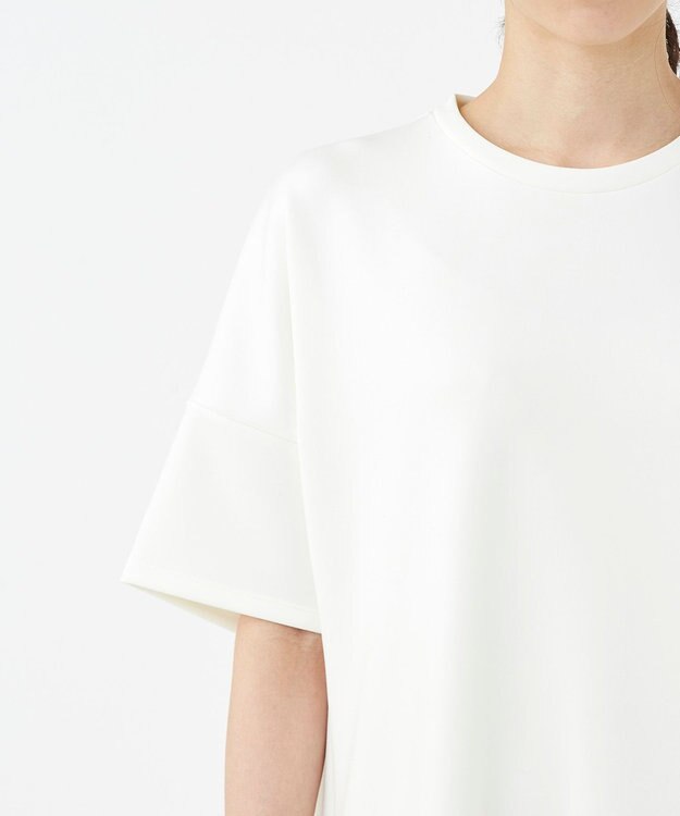 KASHIYAMA 【抗菌繊維】スタイリッシュジャージー オーバーサイズドレス ホワイト