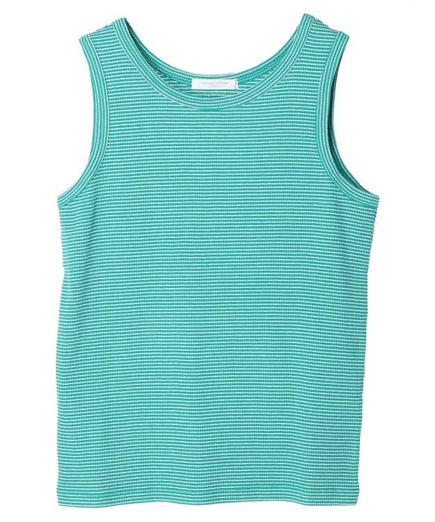 Green Parks ボーダーリブタンクトップ Green