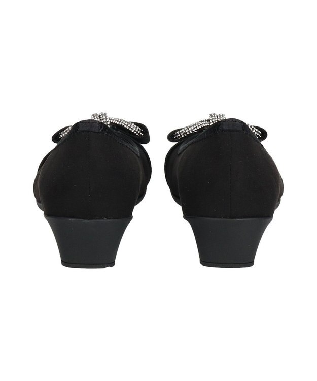 Bridget Birkin ＜3E＞【Bridget Birkin Walk】ジュエリーリボンウォーキングパンプス ブラックスウェード