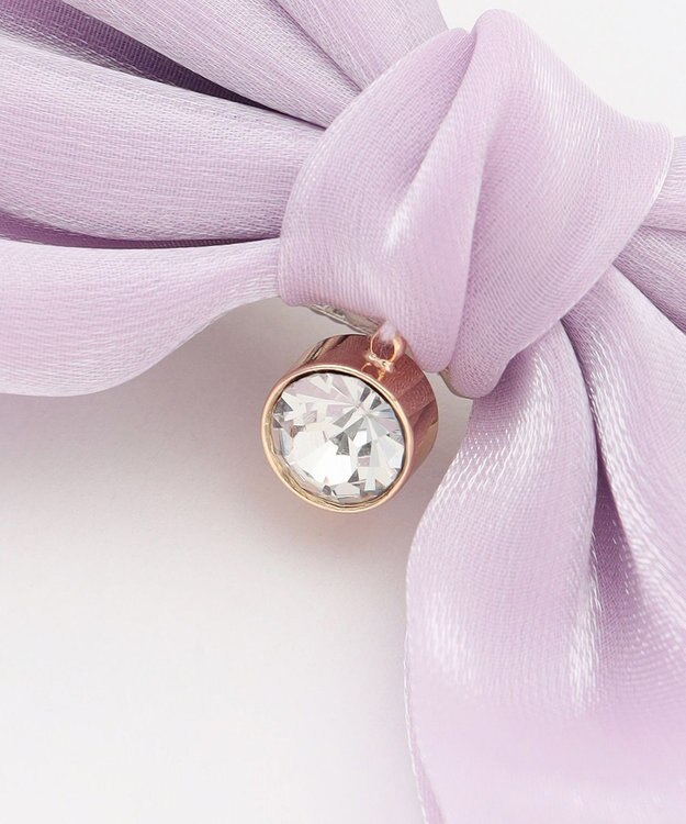 ANY KIDS リボンヘアクリップ ラベンダー