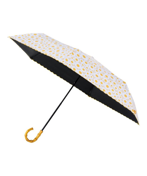 MOONBAT アデリアレトロ×estaa 晴雨兼用日傘 折りたたみ傘 花ざかり UV 一級遮光 ライトオレンジ