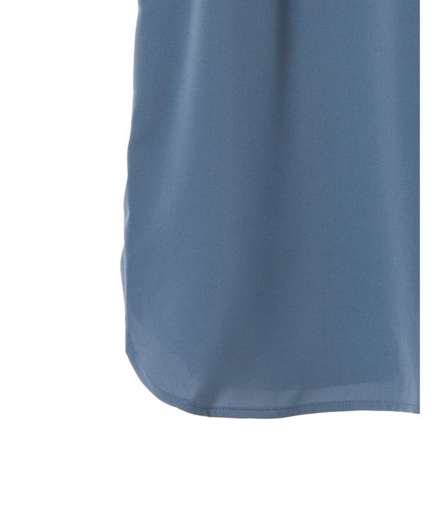 Green Parks 胸元レースフレンチスリーブブラウス Blue