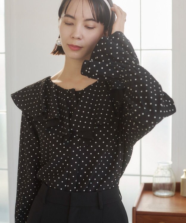 WEGO 【ANGIE VINTAGE】ラッフルブラウス ブラックその他