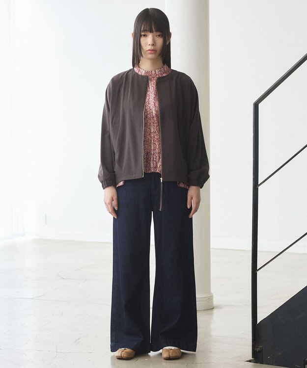 J.PRESS YORK STREET 【WOMEN】ソフトワイドデニム ネイビー系