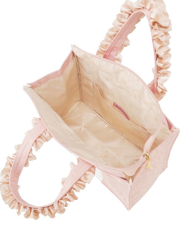 Maison de FLEUR トリコロールフリルハンドルトートバッグ Multi
