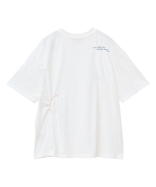 Green Parks ・ＳＵＧＡＲ　ＳＰＯＯＮ　ギャザーロゴ刺繍ＴＥＥ Off White