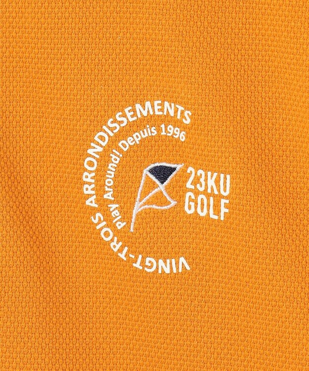 23区GOLF 【MEN】【吸水速乾・UVケア】ハニカムカノコ 長袖ポロシャツ イエロー系