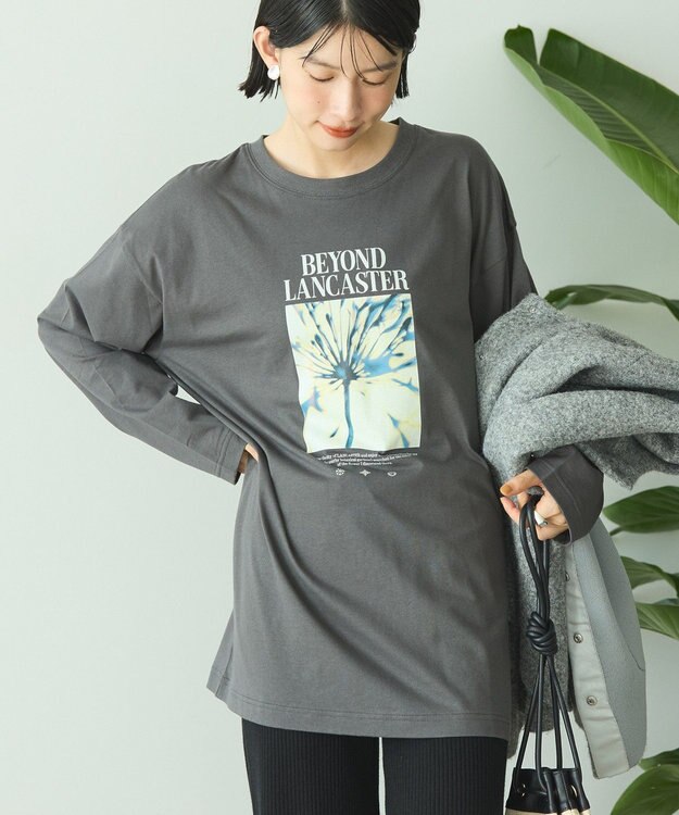 AMERICAN HOLIC BOTANICAL PHOTO ロングTシャツ/チュニック Charcoal Gray