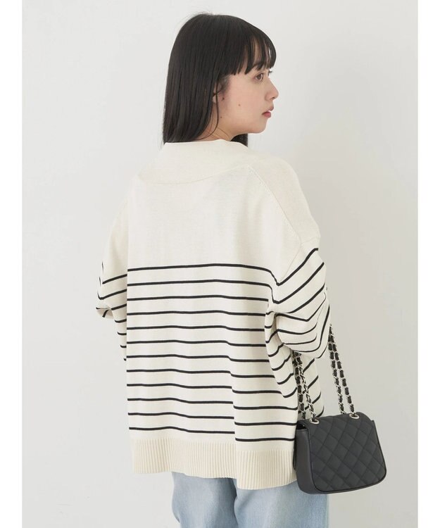 earth music&ecology ＵＶカット加工　ＢＩＧカーディガン Border