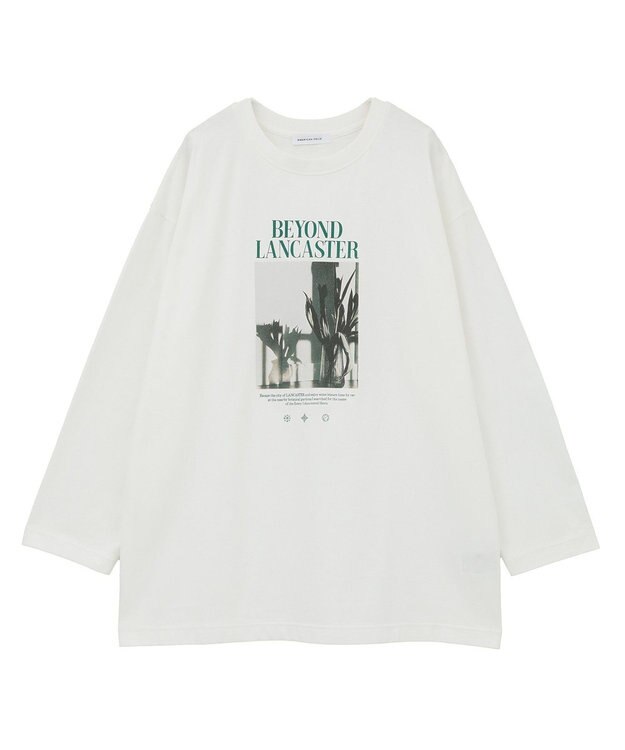 AMERICAN HOLIC BOTANICAL PHOTO ロングTシャツ/チュニック Off White