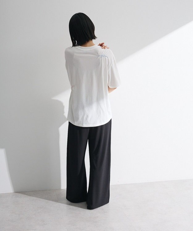 Green Parks ・ＳＵＧＡＲ　ＳＰＯＯＮ　ギャザーロゴ刺繍ＴＥＥ Off White