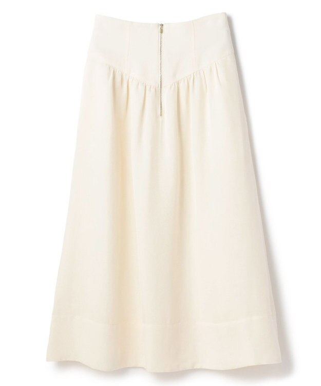 BEIGE， BERNARD / リネン混 ゴールドジップ ハイウエススカート Ecru