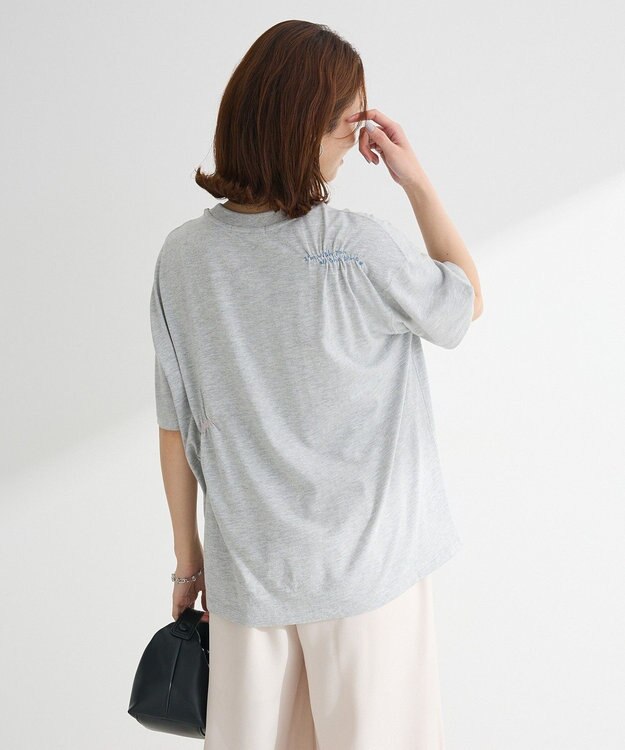 Green Parks ・ＳＵＧＡＲ　ＳＰＯＯＮ　ギャザーロゴ刺繍ＴＥＥ Off White