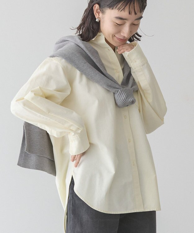 AMERICAN HOLIC ＵＶカットリサイクルコットンオックスシャツ Yellow