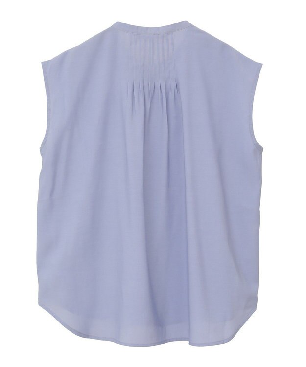 YECCA VECCA 【接触冷感】COOLバックピンタックブラウス Blue