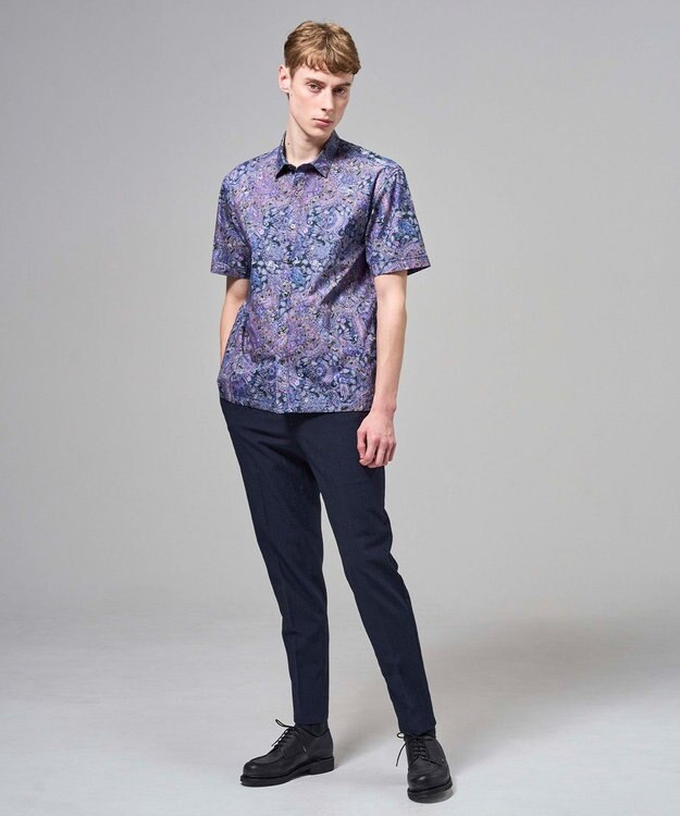 JOSEPH HOMME 【新柄】エスニカルプリント　半袖レギュラーカラーシャツ ライラック系5